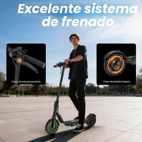 Vista 6 de Electric Scooter, 350W/500W Motor, 21/28/40 Miles Long Range, 19 MPH Max Speed, 8.5" Solid Tire, Lightweight EScooter with Dual Brakes & Lights, APP