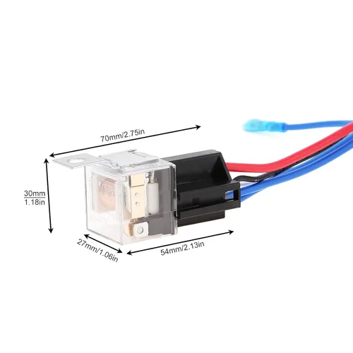 Vista 2 de Kit de relé de arnés de cableado de 12 V 30 A para modificación de bocinas de tono de explosión con bandas