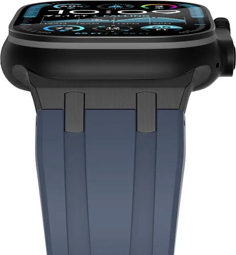 Vista 21 de NewWays AP - Correa de lujo para Apple Watch Ultra de 1.929 in 1.811 in 1.772 in 1.732 in 1.654 in 1.614 in 1.575 in 1.496 in para hombres