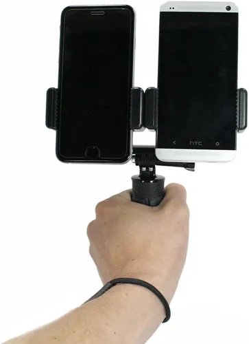 Vista 7 de OCTO MOUNT Estabilizador de mano de dispositivo dual para teléfono celular o cámara GoPro. Compatible con iPhones, Samsung Galaxy, HTC, etc.