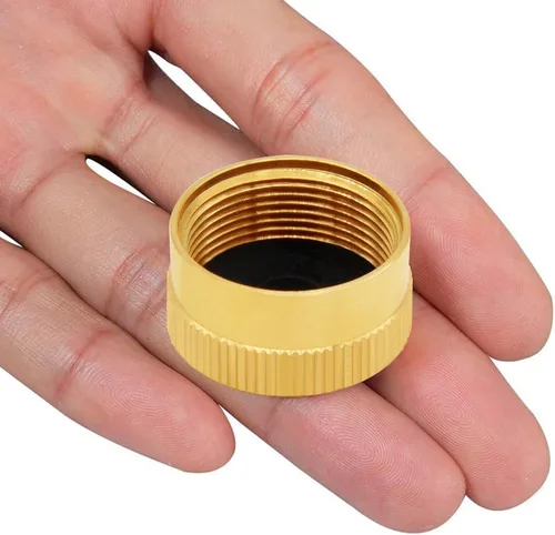Vista 3 de Uenede 5 tapas de botella de propano de latón macizo adecuadas para todos los tapones de tanque de recarga de gas de 1 libra sellados