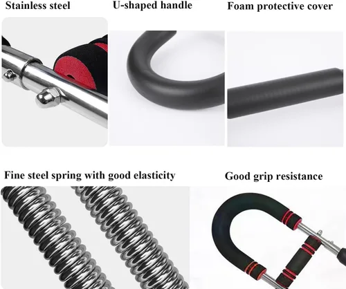 Vista 3 de Twister Arm Trainer ajustable 60-100lb pecho hombro antebrazo sistema de fuerza portátil de cuerpo completo equipo de entrenamiento para gimnasio