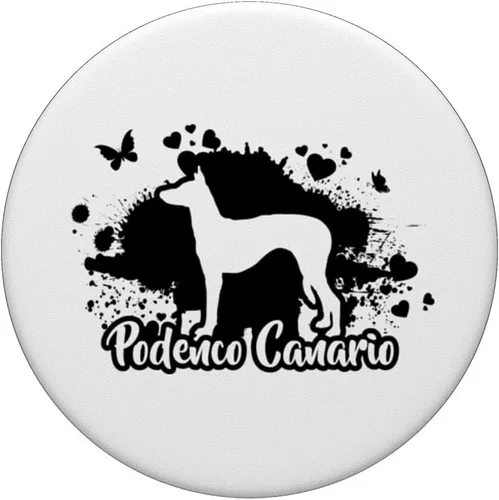 Vista 3 de Funny Proud Podenco Canario dog mom funny dog PopSockets Swappable PopGrip