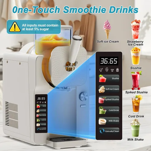 Vista 3 de Máquina para hacer helados, máquina de helado suave y máquina de granizado para el hogar, hace helado, yogur congelado, gelato, batidos