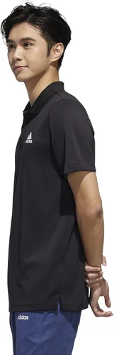 Vista 7 de adidas Camisa polo diseñada 2 Move de 3 rayas para hombre, Grey Five-black