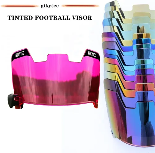 Vista 5 de Visera de Fútbol Americano Visera para Casco de Fútbol Americano Resistente a los Arañazos Bloqueo UV Visera de Protección Facial para Jóvenes