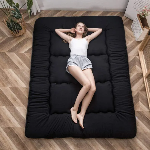 Vista 47 de MAXYOYO Colchón Japonés de Suelo Futón Colchón, Tapete de Tatami Engrosado de 4", Almohadilla para Dormir Plegable Enrollable para Niños y Niñas