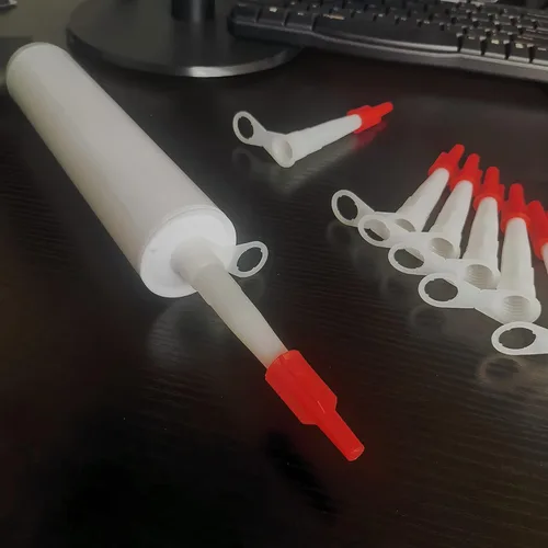 Vista 5 de Paquete de 12 tubos de extensión de boquilla de calafateo con tapa boquilla de extensión de calafateo, boquilla de extensión de pistola de calafateo