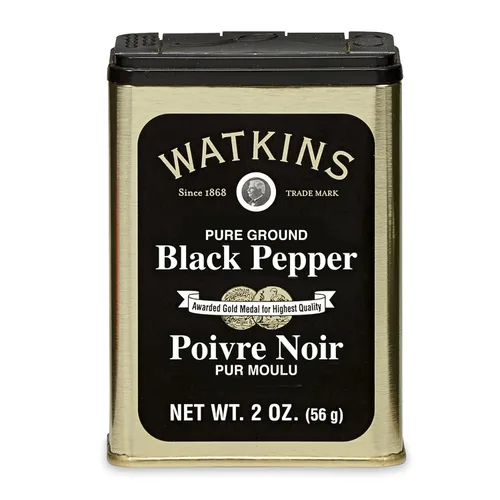 Vista 7 de Watkins Pimienta Negra Molida Pura, Kosher, Sin Gluten y Sin OGM, 4 Onzas (Paquete de 1)