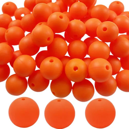 Vista 38 de Abalorios de silicona, 120 piezas de 6 mm abalorios redondos de silicona para hacer llaveros, pulseras, collares, aretes, joyas, manualidades DIY