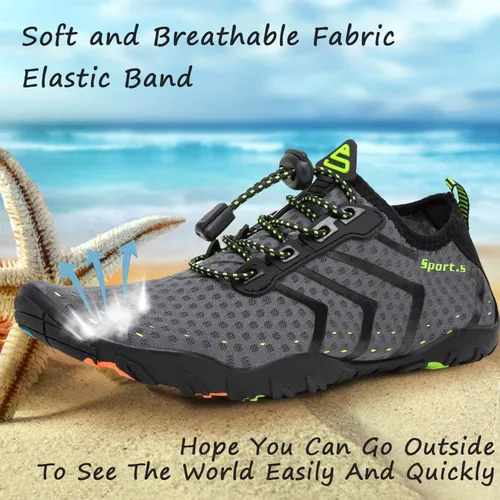 Vista 3 de YALOX - Zapatos de agua de secado rápido para hombre y mujer, para exteriores, proporcionan una sensación de ir descalzo, para usarlos en la playa