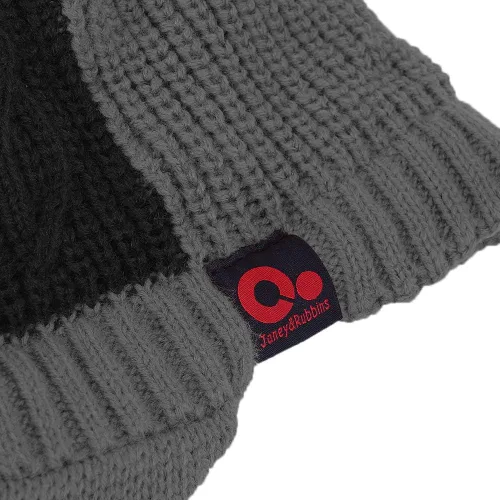 Vista 70 de Janey&Rubbins Gorro de punto diario con orejeras con forro polar y calavera