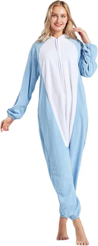 Vista 2 de SimZoo Adult Animal Onesie Pajamas, Men and Women's Animal Cosplay Costume Sleepwear, One-Piece Unisex Homewear
