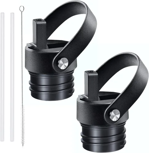 Vista 14 de Tapa de popote para botella de agua de boca ancha Hydroflask, tapa de pajilla, mango flexible, apto para Hydro Flask de 12, 16, 18, 20, 32, 40, 64