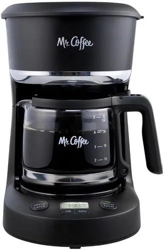 Vista 2 de Mr. Coffee, Mini cafetera con interruptor de infusión de 5 tazas, color negro