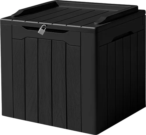 Vista 30 de Devoko Caja de cubierta de 29 galones, caja de almacenamiento al aire libre de resina impermeable Bloqueable y resistente a los rayos UV