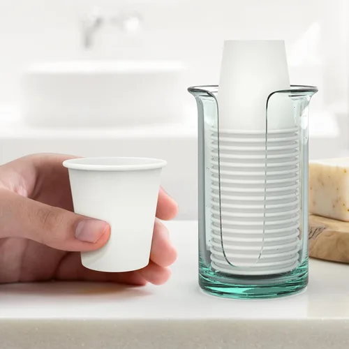Vista 5 de Dealusy 200 tazas de café desechables de 3 onzas, tazas de enjuague bucal para baño, sin fugas, aptas para alimentos, mini taza de papel pequeña