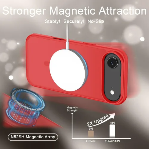 Vista 1620 de Funda para Google Pixel 10 Pro XL, cubierta magnética mate, color negro Fit for MagSafe, Screen Protector included, Shockproof Military Grade