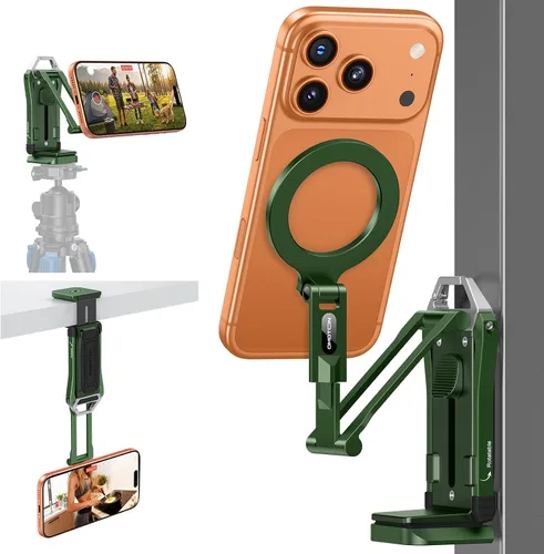 Vista 17 de OMOTON TP02-Pro - Soporte magnético para teléfono para vlogging, elementos esenciales para creadores de contenido con tornillo de 1/4 pulgadas