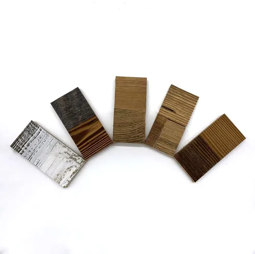 Vista 2 de Tablones de madera de granero, paneles de pared de madera para decoración de granja, tablones de madera recuperada de dos capas pegadas