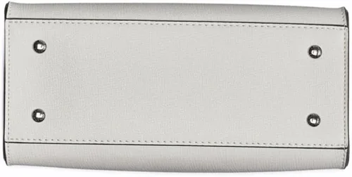 Vista 5 de KARL LAGERFELD Paris Women's Maybelle Solid Satchel Blanco invierno