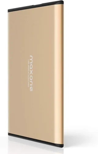 Vista 10 de Maxone Disco duro externo portátil ultradelgado de 320 GB HDD USB 3.0 compatible con PC, ordenador portátil - gris carbón