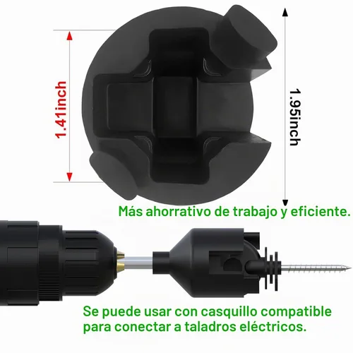 Vista 5 de NQN 30 Piezas Aisladores Negros para Cerca Eléctrica, Aislador de Rosca, Poste de Anillo para Cerca, Aislador para Poste de Madera y 1 Pieza