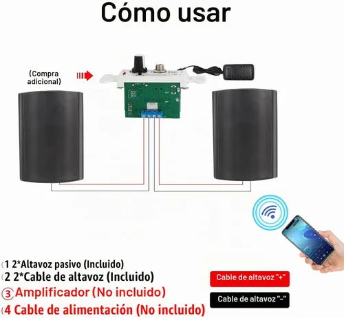 Vista 3 de STUDIOFINIX Altavoces para exteriores de 6.5 pulgadas, impermeables, con cable, 400 W, para montaje en pared, pasivos, uso adecuado para interiores