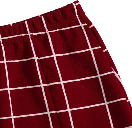 Vista 3 de Verdusa Mini falda ajustada con estampado a cuadros y cintura alta para mujer