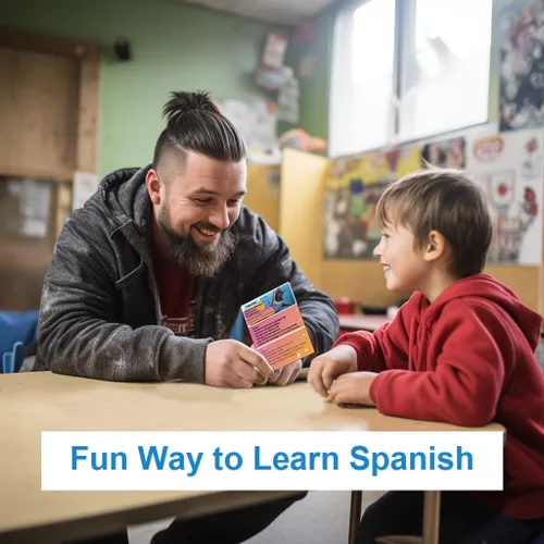 Vista 5 de 1step2dream Juegos de cartas de adivinanzas de animales españoles para niños Divertidas actividades educativas familiares Relleno de calcetines
