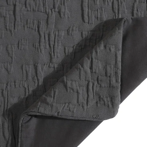 Vista 6 de HiEnd Accents Porto Matelassé - Juego de edredón de 3 piezas con fundas de almohada, tamaño Queen, algodón gris carbón texturizado, moderno