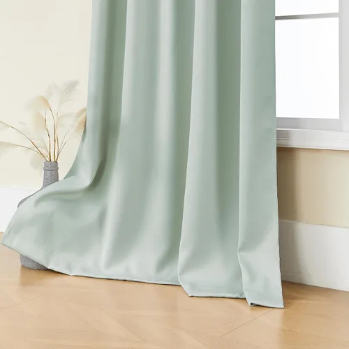 Vista 6 de SHINELAND Cortinas opacas cortas para ventanas de dormitorio, cortinas de baño, 45 pulgadas de largo