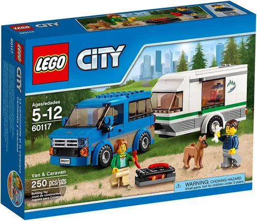 Vista 5 de Juguete LEGO de la serie City, furgoneta y caravana