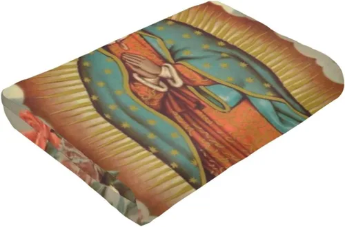 Vista 7 de Manta de forro polar de Our Lady of Guadalupe, manta de microforro polar ultrasuave y acogedora para sofá, cama, camping, viajes y uso en automóvil