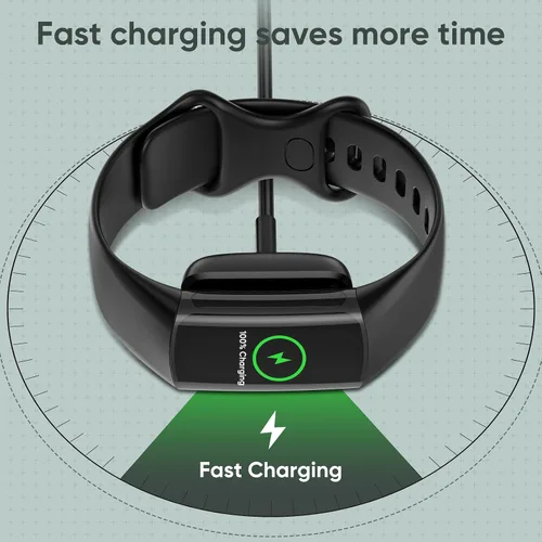 Vista 3 de Cable de carga para cargador de repuesto Fitbit Charge 6 (3.3 pies)