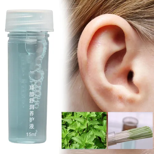 Vista 3 de Solución de limpieza de oídos perforada de 0.3 fl oz, limpiador de oídos, línea de limpieza de agujeros de oído, juego de hilo dental para cuidado