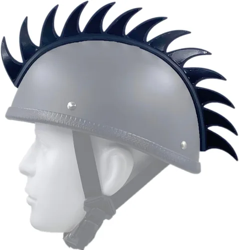 Vista 13 de Reflecive Punk Mohawk Warhawk - Accesorio de peluca de goma para esquí, patinaje, bicicleta, motocicleta, scooter, casco de motocicleta