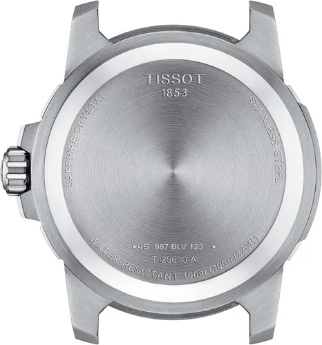 Vista 2 de Tissot Supersport Gent 316L - Reloj de cuarzo con caja de acero inoxidable para hombre negro goma 22 T1256101705100 Negro