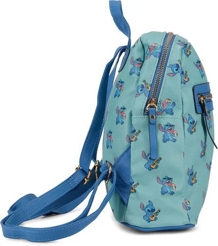 Vista 3 de Disney Lilo and Stitch - Mochila para niñas, niños, adolescentes y adultos, con licencia oficial de Stitch de 10 pulgadas, Gris, Mochilas Daypack