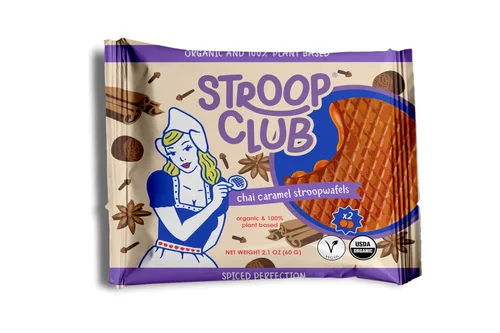 Vista 8 de Stroop Club Stroopwafel de Caramelo Orgánico Infusionado con Chai Indulgencia Vegana, a Base de Plantas y Aprobada por los Holandeses - 24