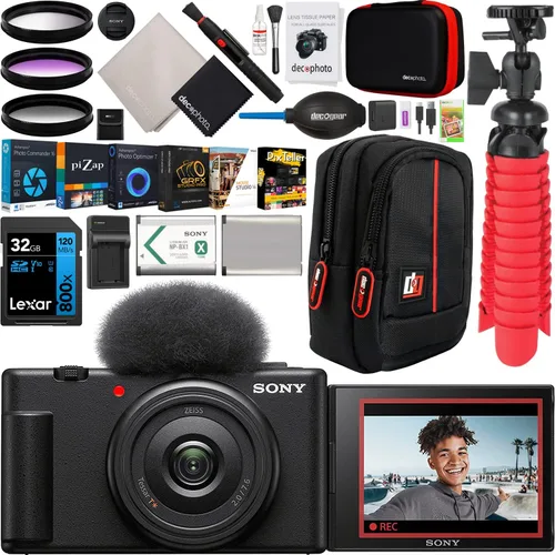Vista 8 de Cámara Sony ZV-1F Vlog con video 4K y 20.1MP para creadores de contenido y vloggers, color blanco ZV-1F/W Modelo oficial de Sony USA Paquete