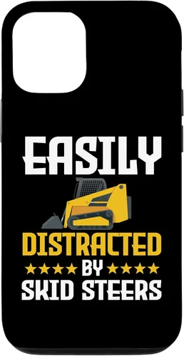Vista 11 de Funda divertida para iPhone 12 Pro Max para maquinaria de construcción de controlador de minicargadora