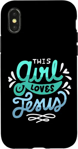 Vista 4 de Funda para iPhone 15 This Girl Loves Jesus Christian Faith Women