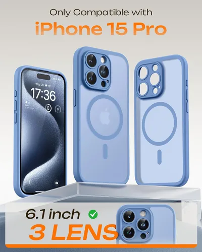 Vista 640 de TOCOL Funda para iPhone 11, compatible con Magsafe, protección completa de cámara, imanes integrados, protección contra caídas, funda translúcida
