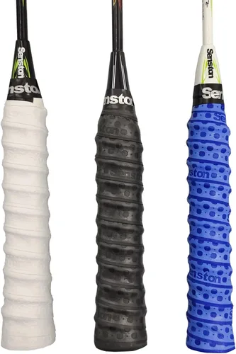 Vista 7 de Senston New Rackets Grip Anti Slip Perforated Super Absorbent Tennis Overgrip Badminton Overgrip Pickleballs Overgrip Negro
