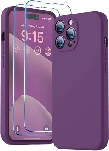 Vista 15 de BossKiss Funda compatible con iPhone 13 Pro, silicona de alta calidad mejorada [protección de cámara] [2 protectores de pantalla]