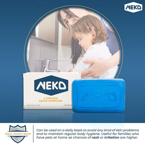 Vista 7 de Neko Jabón germicida - 2.82 oz / 80g - Jabón familiar en barra, receta tradicional antigua