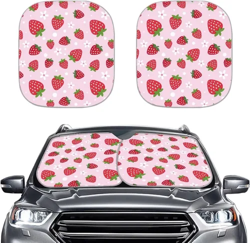 Vista 13 de Parasol para parabrisas de automóvil con estampado de playa tropical, protección universal para proteger el interior del automóvil, bloquea