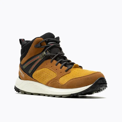 Vista 4 de Merrell Botas de senderismo impermeables Wildwood Mid Leather para hombre