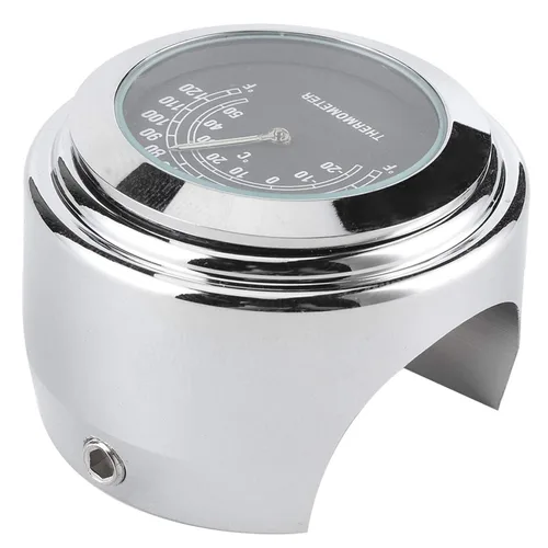 Vista 5 de Termómetro de reloj para manillar de 1 pulgada 7/8 pulgadas ‑20 ℃ ‑ 122.0 °F Dial de medición resistente a la intemperie para montaje de motocicleta